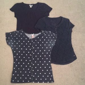Aeropostale Navy Blue Short Sleeve Tee Bundle